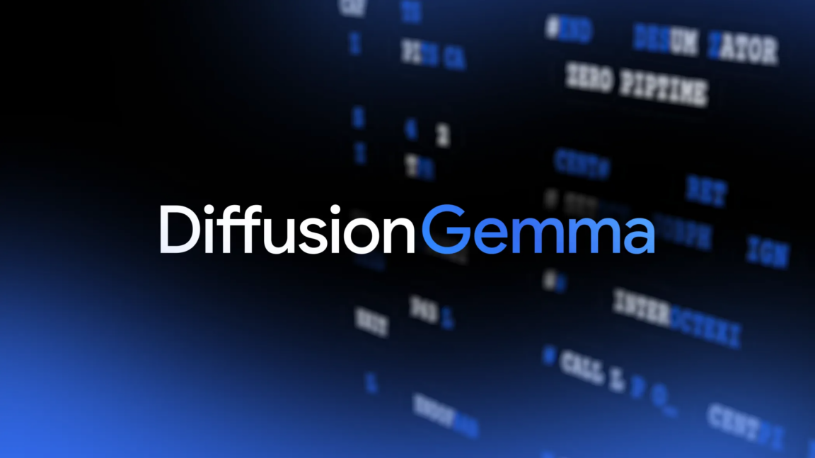 Google DeepMind, DiffusionGemma 공개: 텍스트 AI, 초당 1000토큰 '속도 혁명'